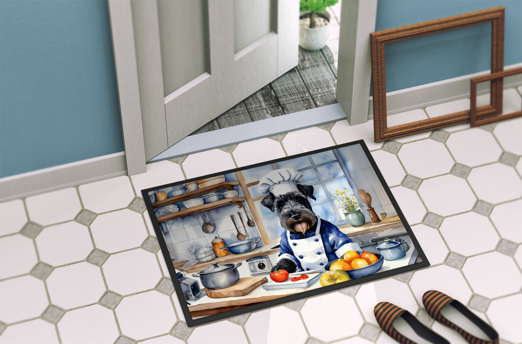 Kerry Blue Terrier The Chef Doormat