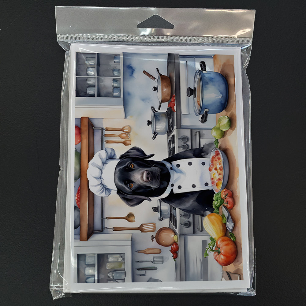 Black Labrador Retriever The Chef Greeting Cards Pack of 8