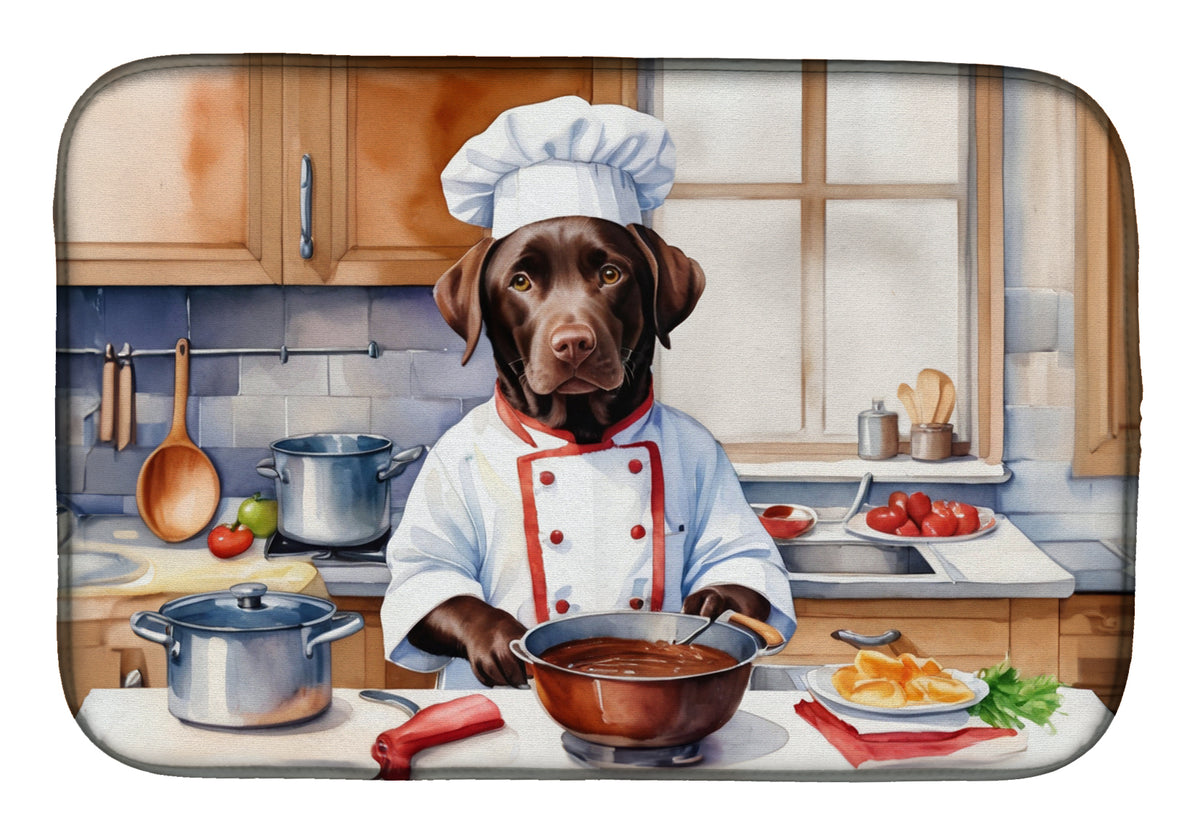 Buy this Chocolate Labrador Retriever The Chef Dish Drying Mat