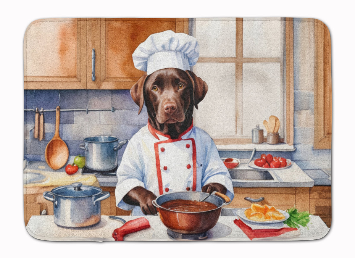 Buy this Chocolate Labrador Retriever The Chef Memory Foam Kitchen Mat