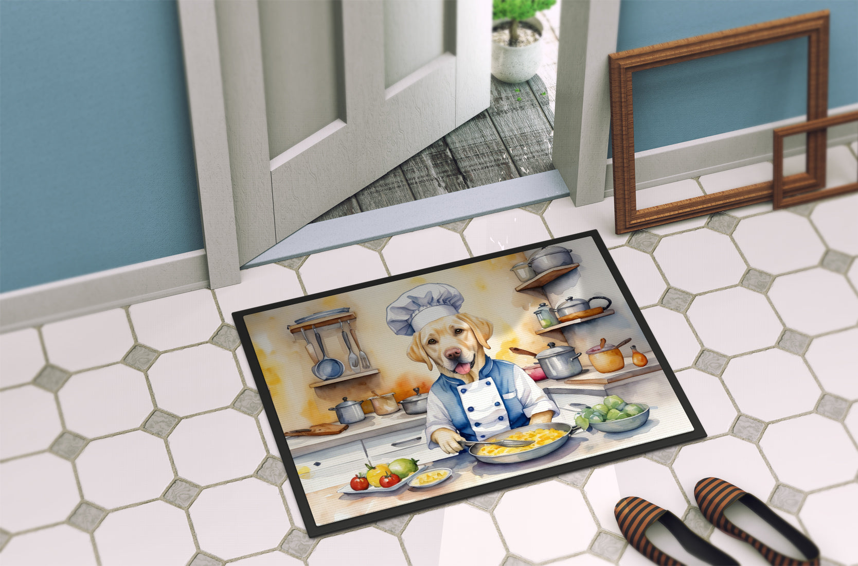 Yellow Labrador Retriever The Chef Doormat