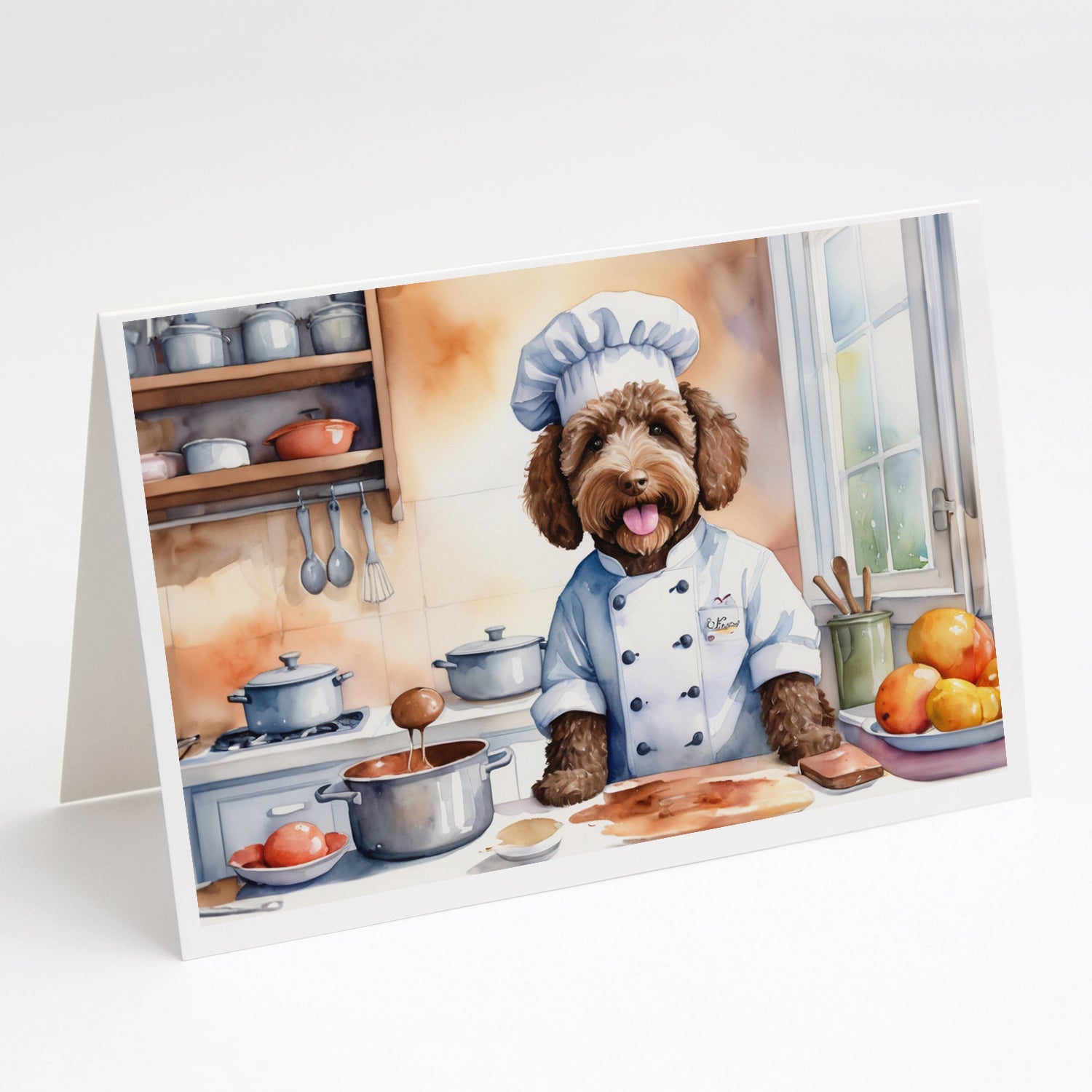Buy this Labradoodle The Chef Greeting Cards Pack of 8