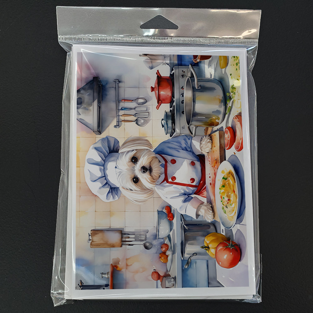 Maltese The Chef Greeting Cards Pack of 8
