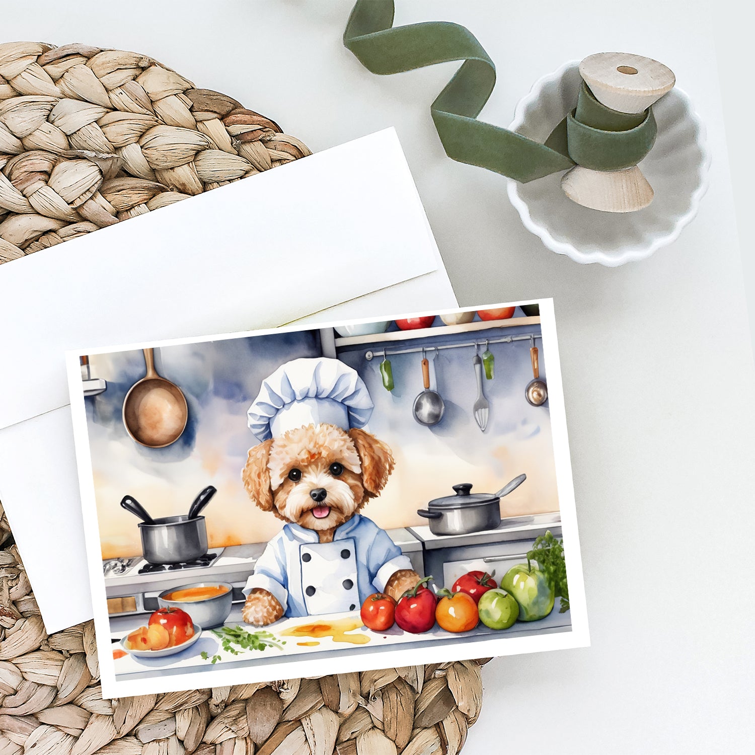 Buy this Maltipoo The Chef Greeting Cards Pack of 8