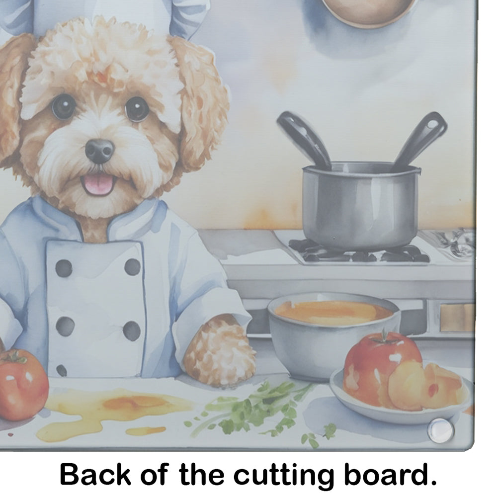 Maltipoo The Chef Glass Cutting Board
