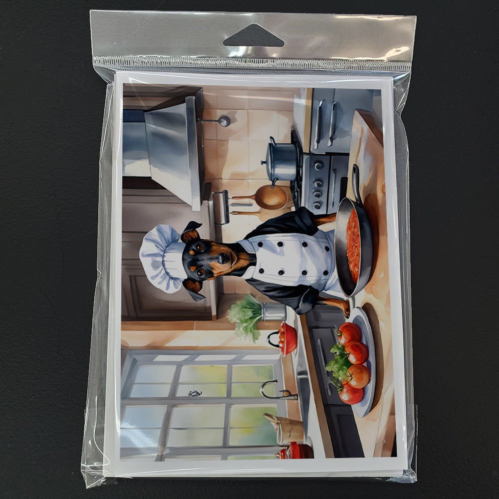 Manchester Terrier The Chef Greeting Cards Pack of 8