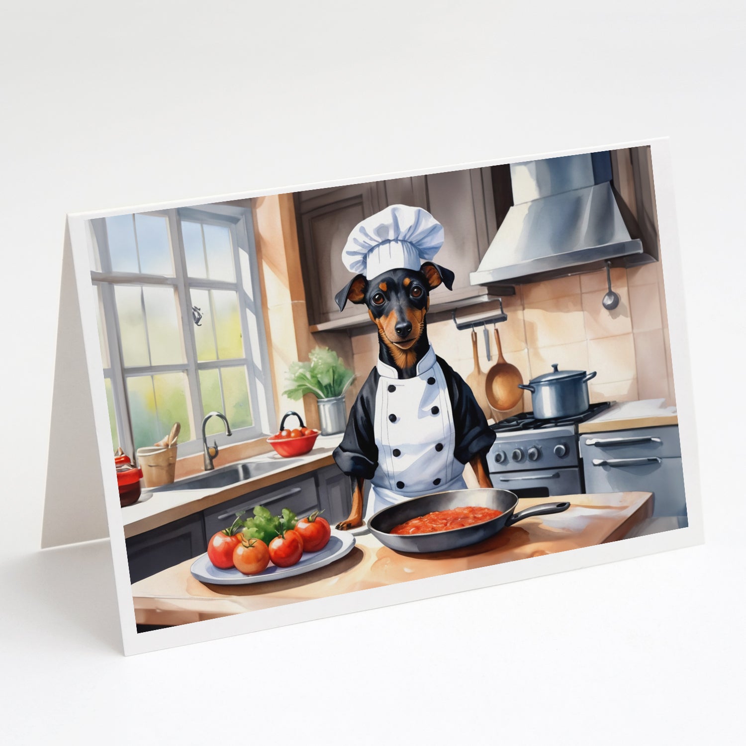 Buy this Manchester Terrier The Chef Greeting Cards Pack of 8