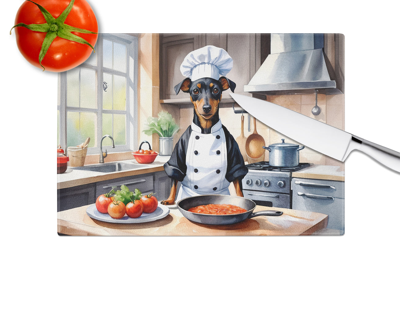 Manchester Terrier The Chef Glass Cutting Board