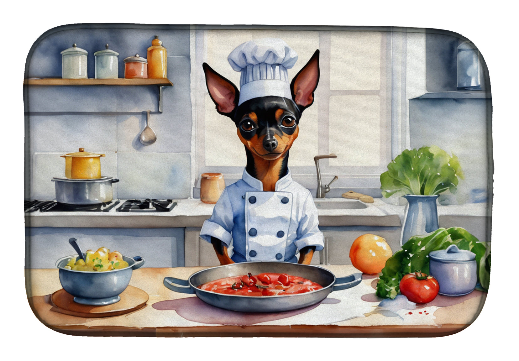 Buy this Miniature Pinscher The Chef Dish Drying Mat