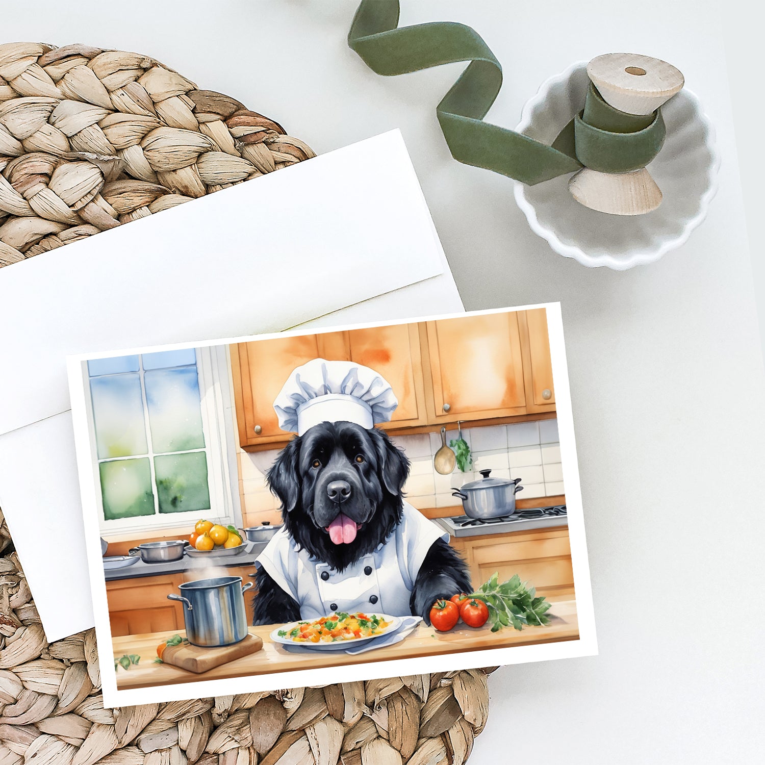 Buy this Newfoundland The Chef Greeting Cards Pack of 8