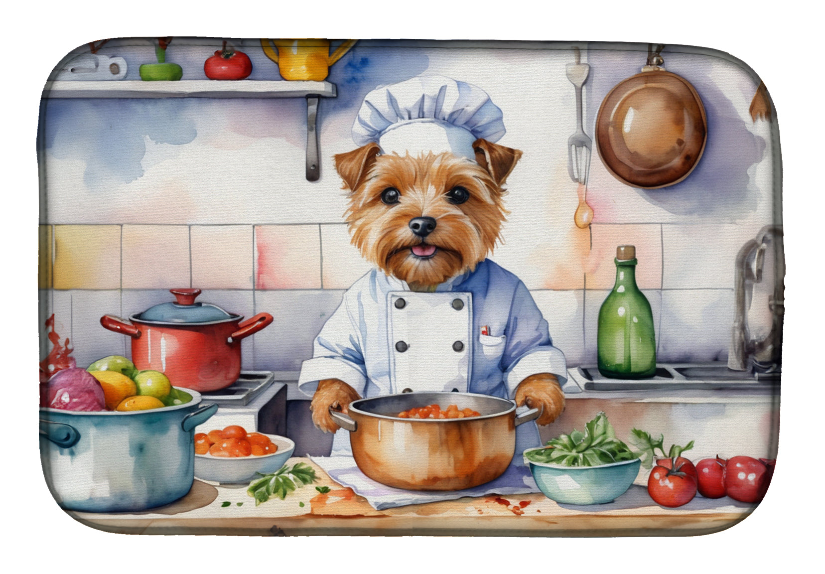 Buy this Norfolk Terrier The Chef Dish Drying Mat