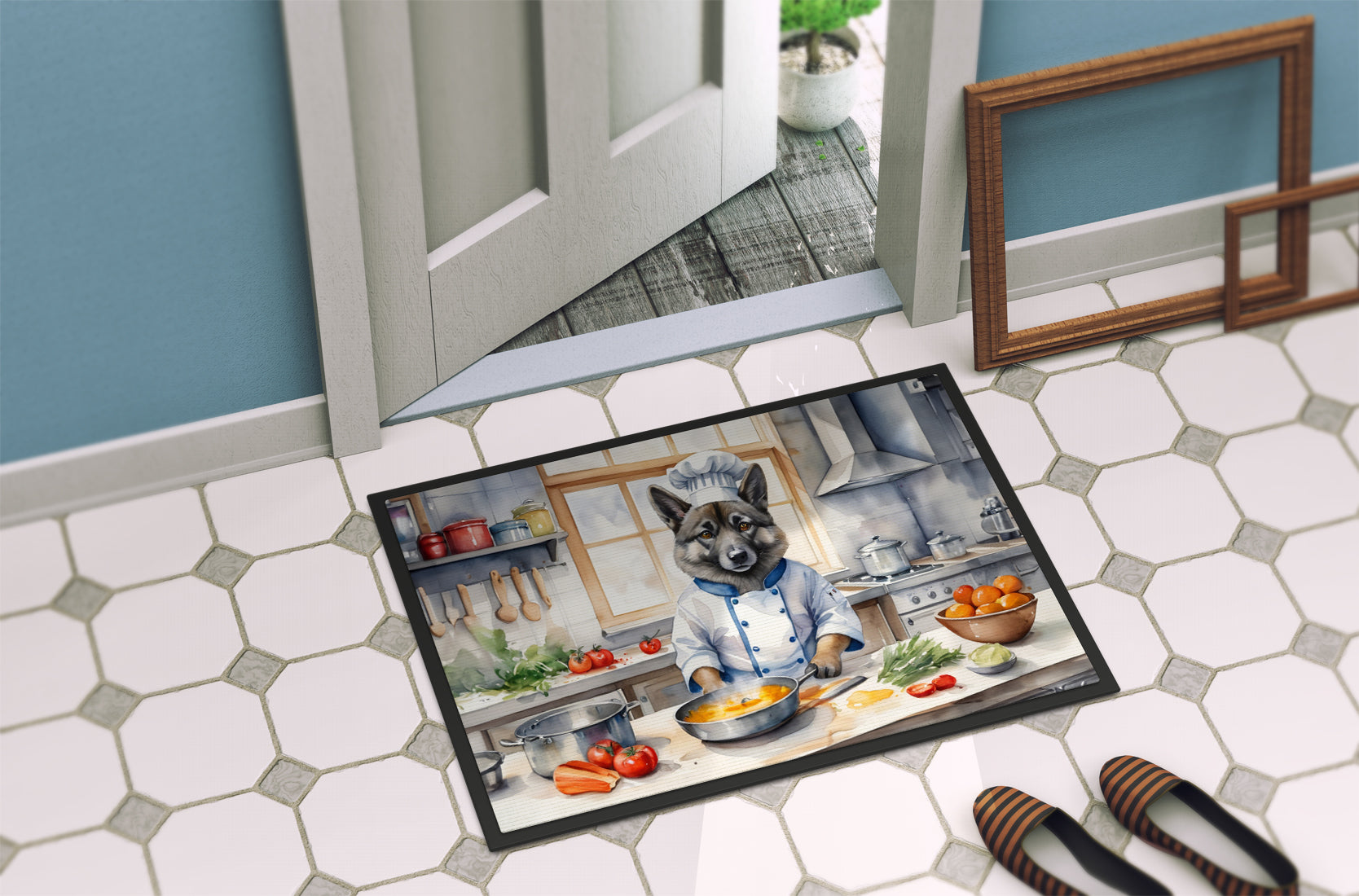 Norwegian Elkhound The Chef Doormat