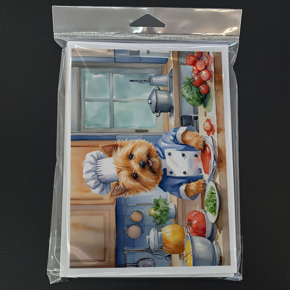Norwich Terrier The Chef Greeting Cards Pack of 8
