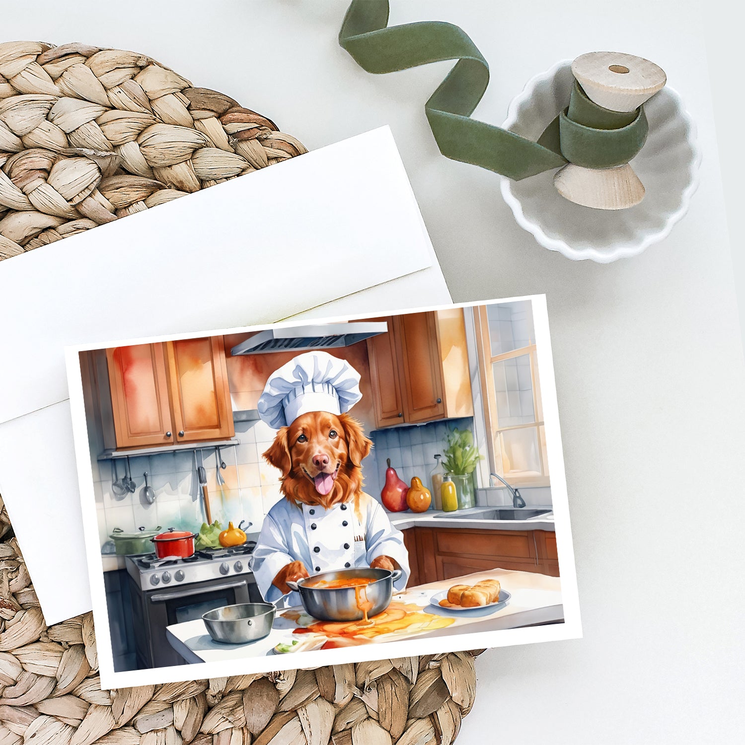 Nova Scotia Duck Tolling Retriever The Chef Greeting Cards Pack of 8