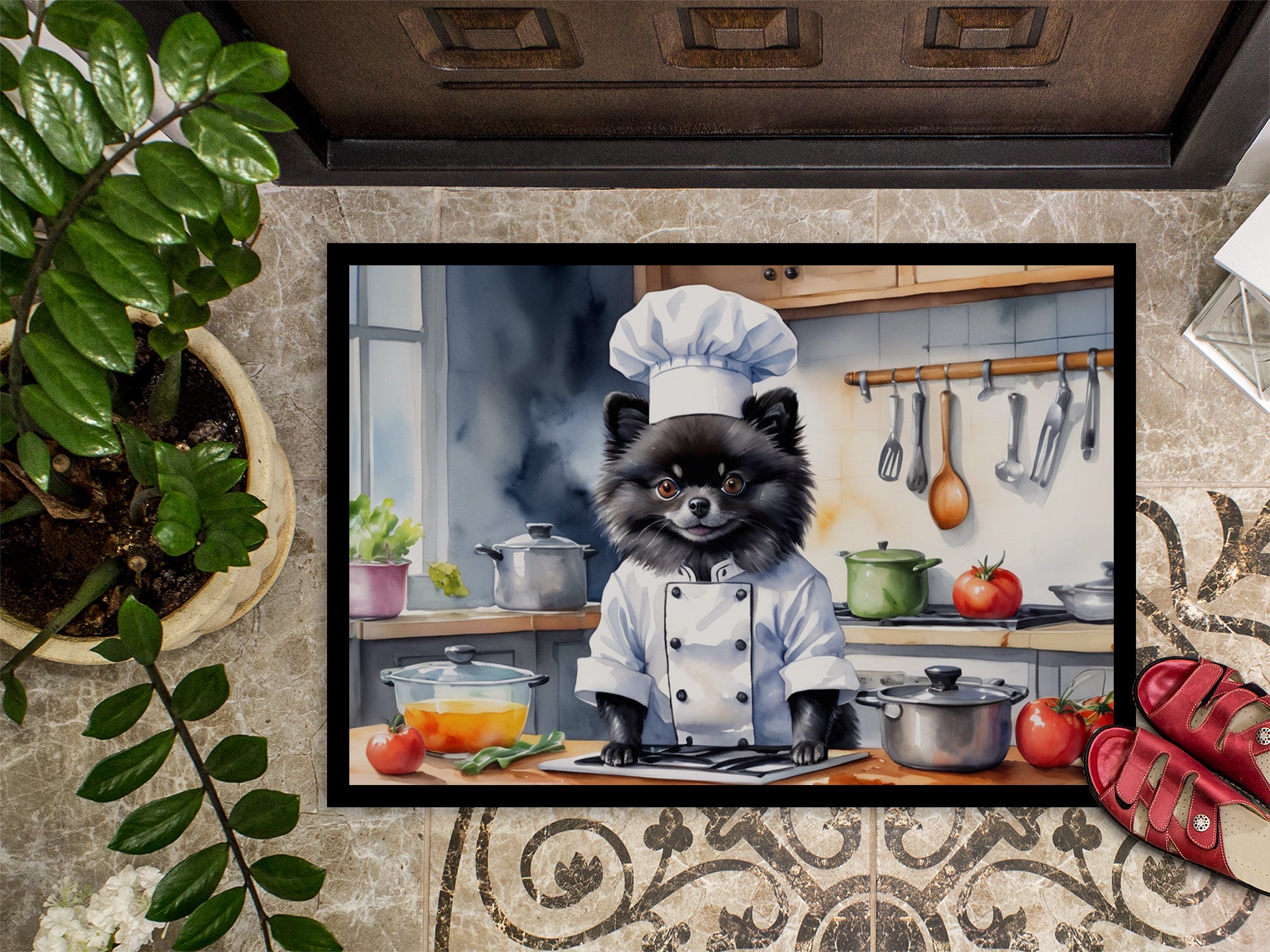 Pomeranian The Chef Doormat