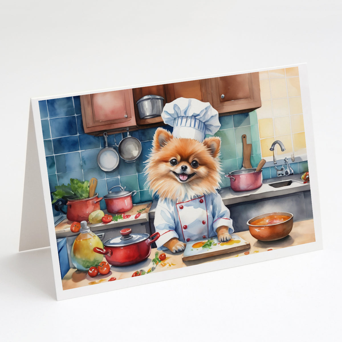 Buy this Pomeranian The Chef Greeting Cards Pack of 8