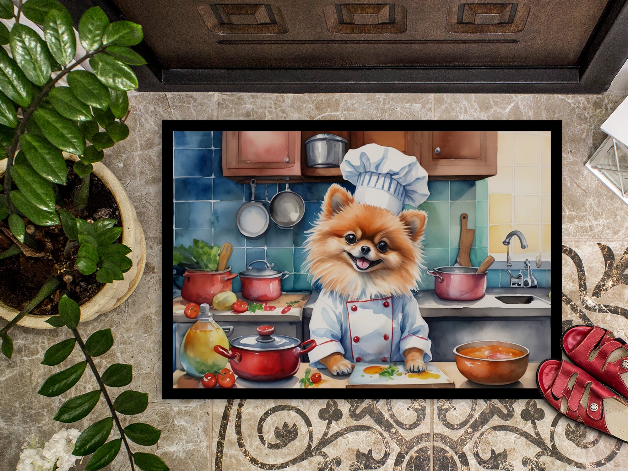Pomeranian The Chef Doormat