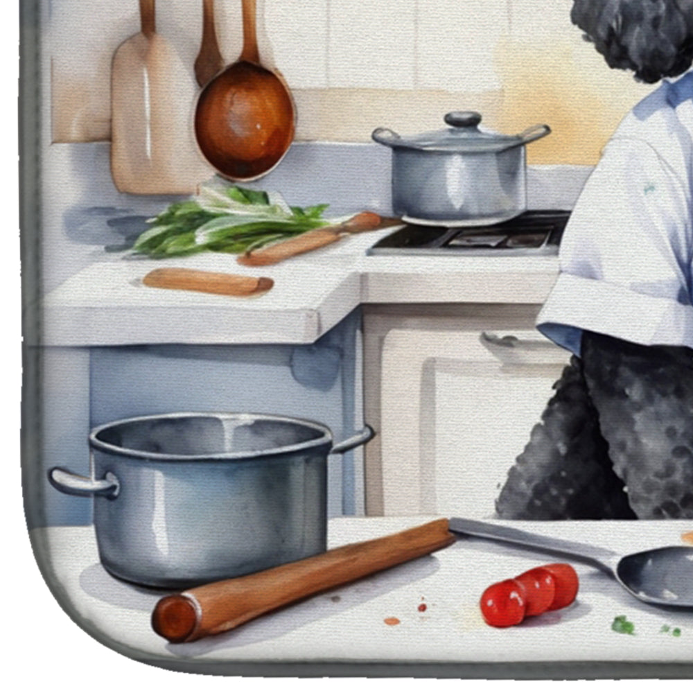Black Poodle The Chef Dish Drying Mat