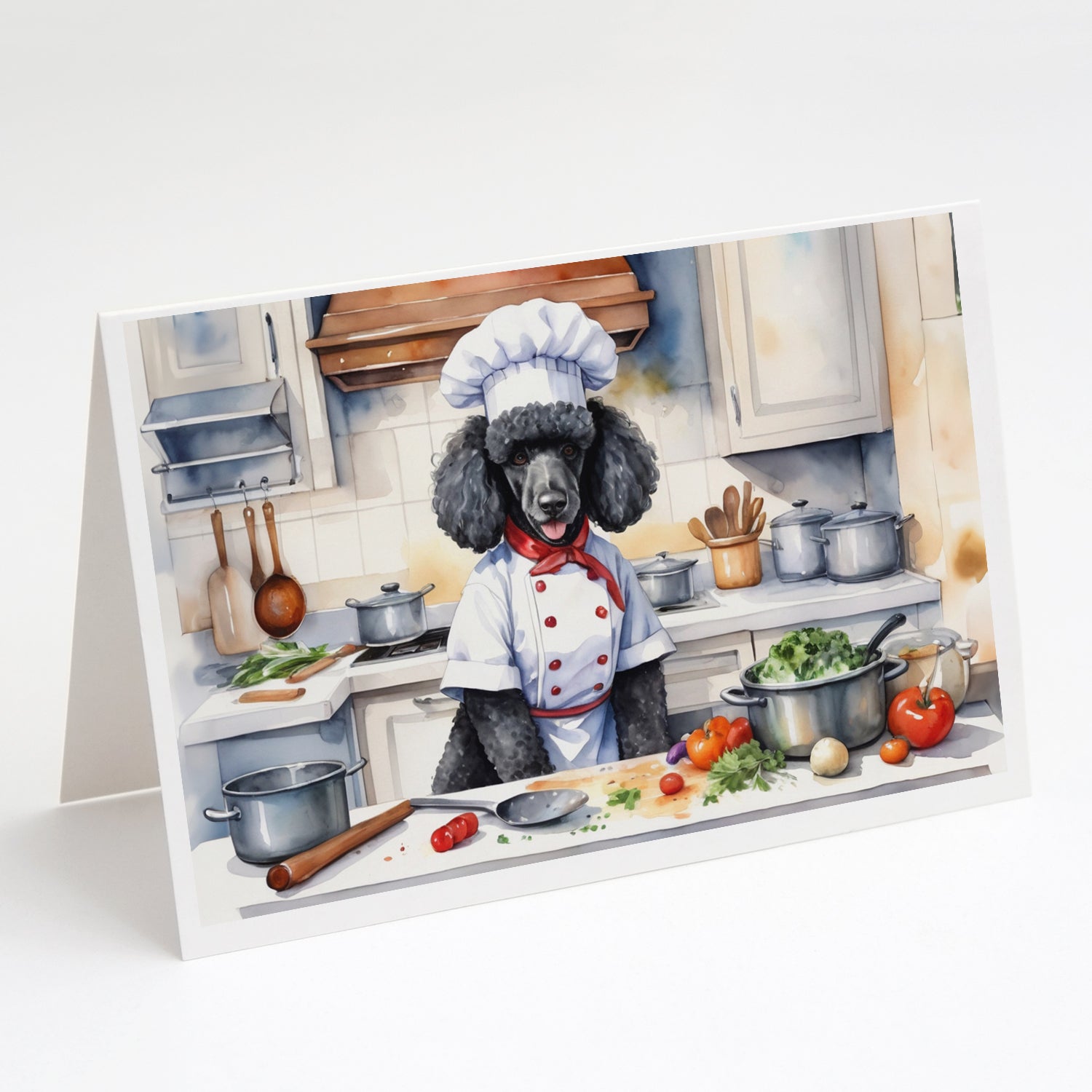 Buy this Black Poodle The Chef Greeting Cards Pack of 8
