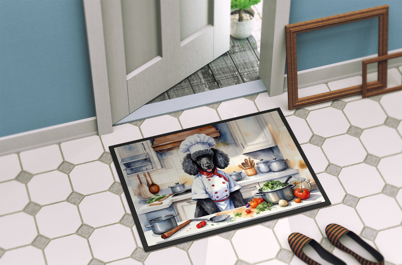 Black Poodle The Chef Doormat