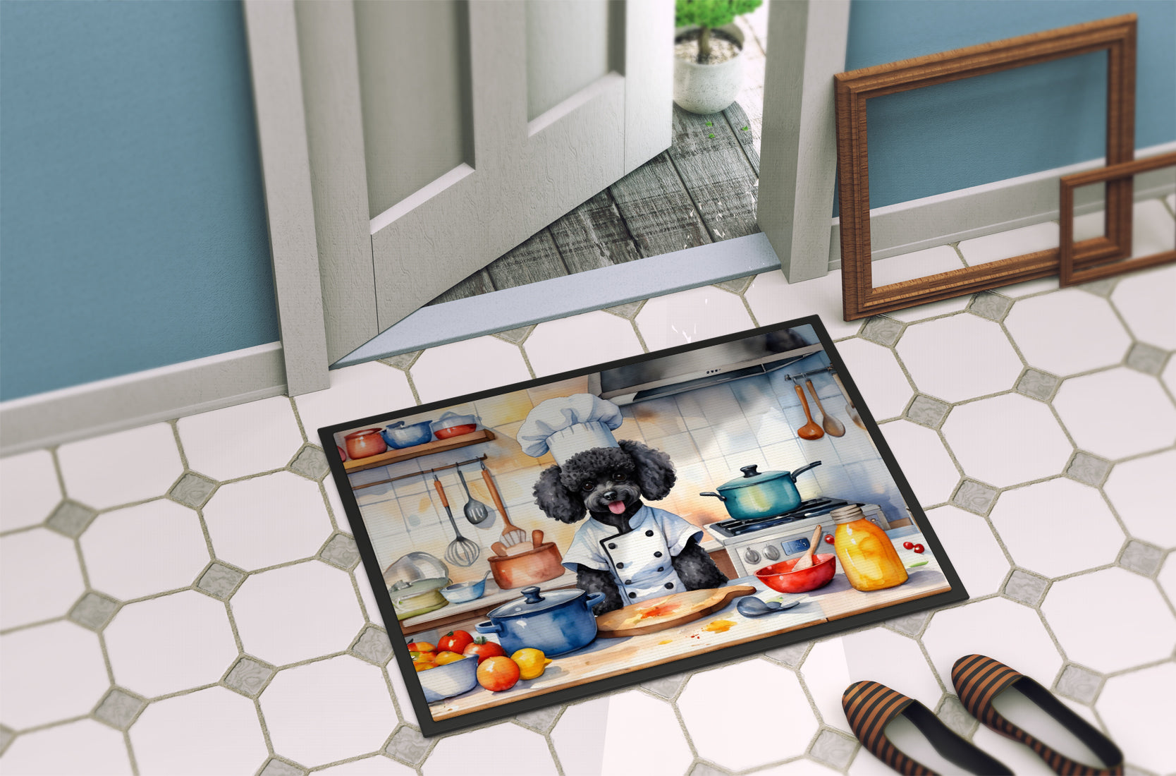 Black Poodle The Chef Doormat