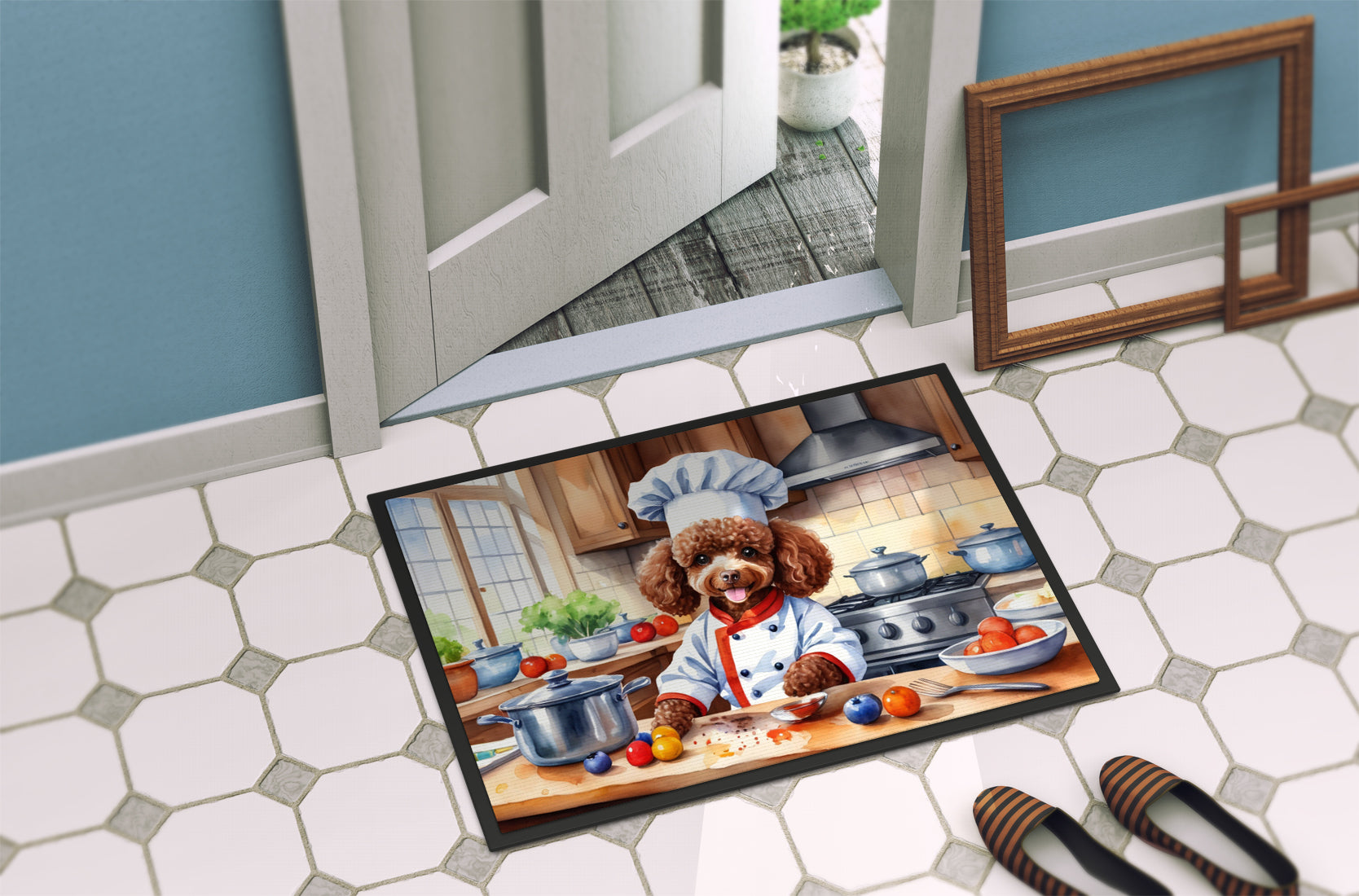 Chocolate Poodle The Chef Doormat
