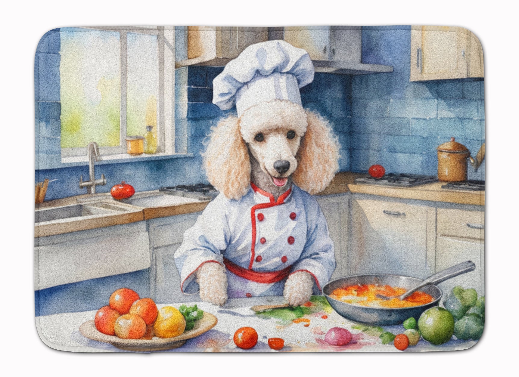 Buy this White Poodle The Chef Memory Foam Kitchen Mat