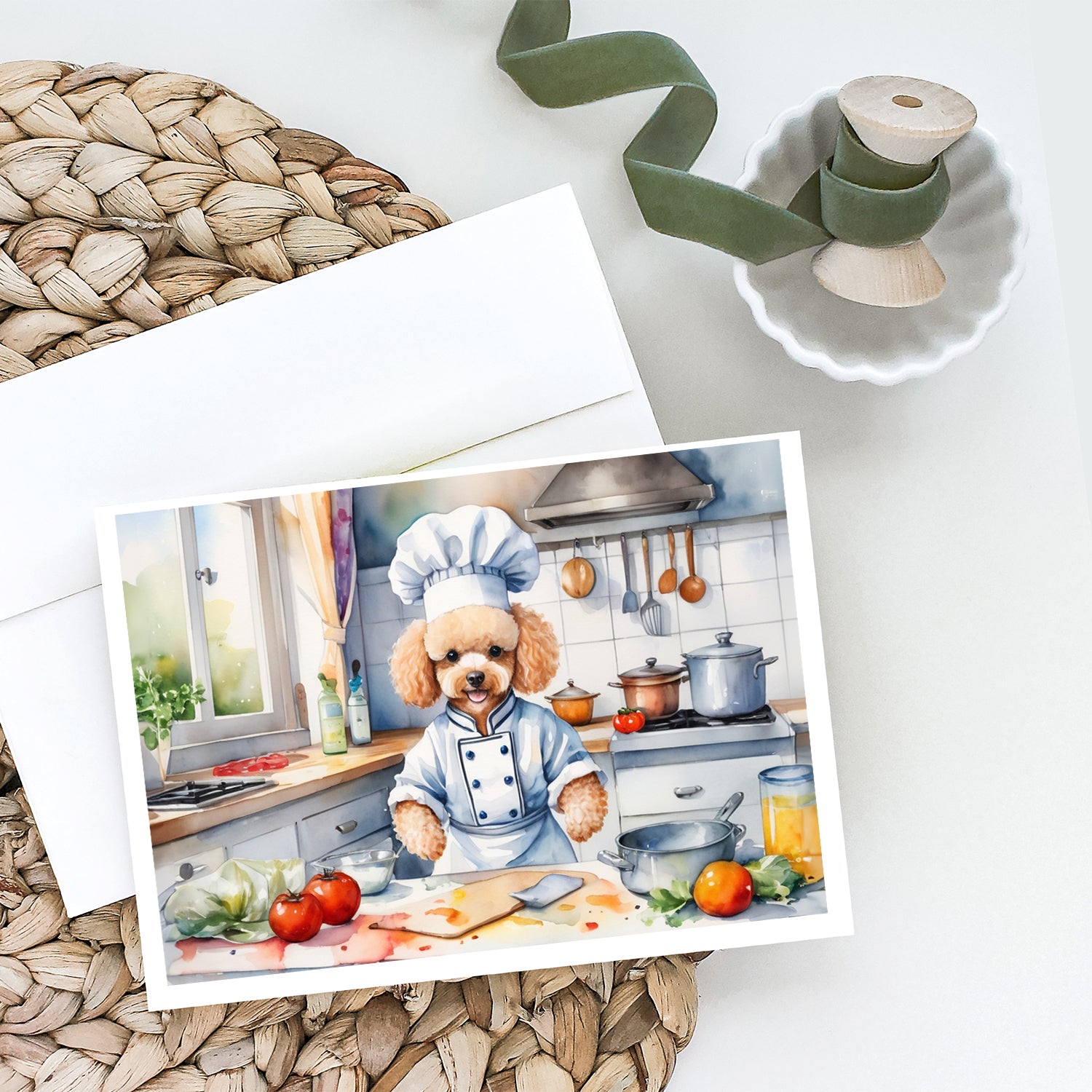 Poodle The Chef Greeting Cards Pack of 8