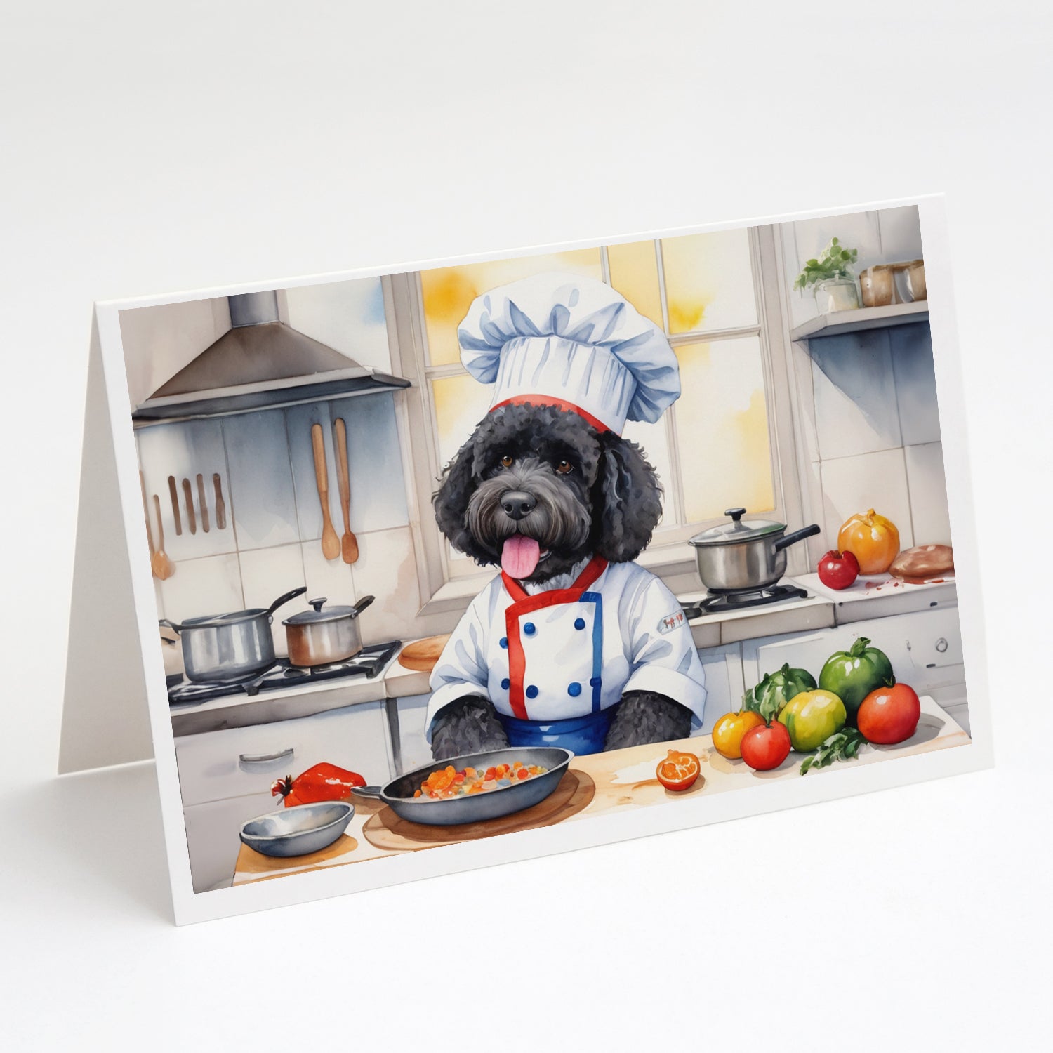 Buy this Portuguese Water Dog The Chef Greeting Cards Pack of 8