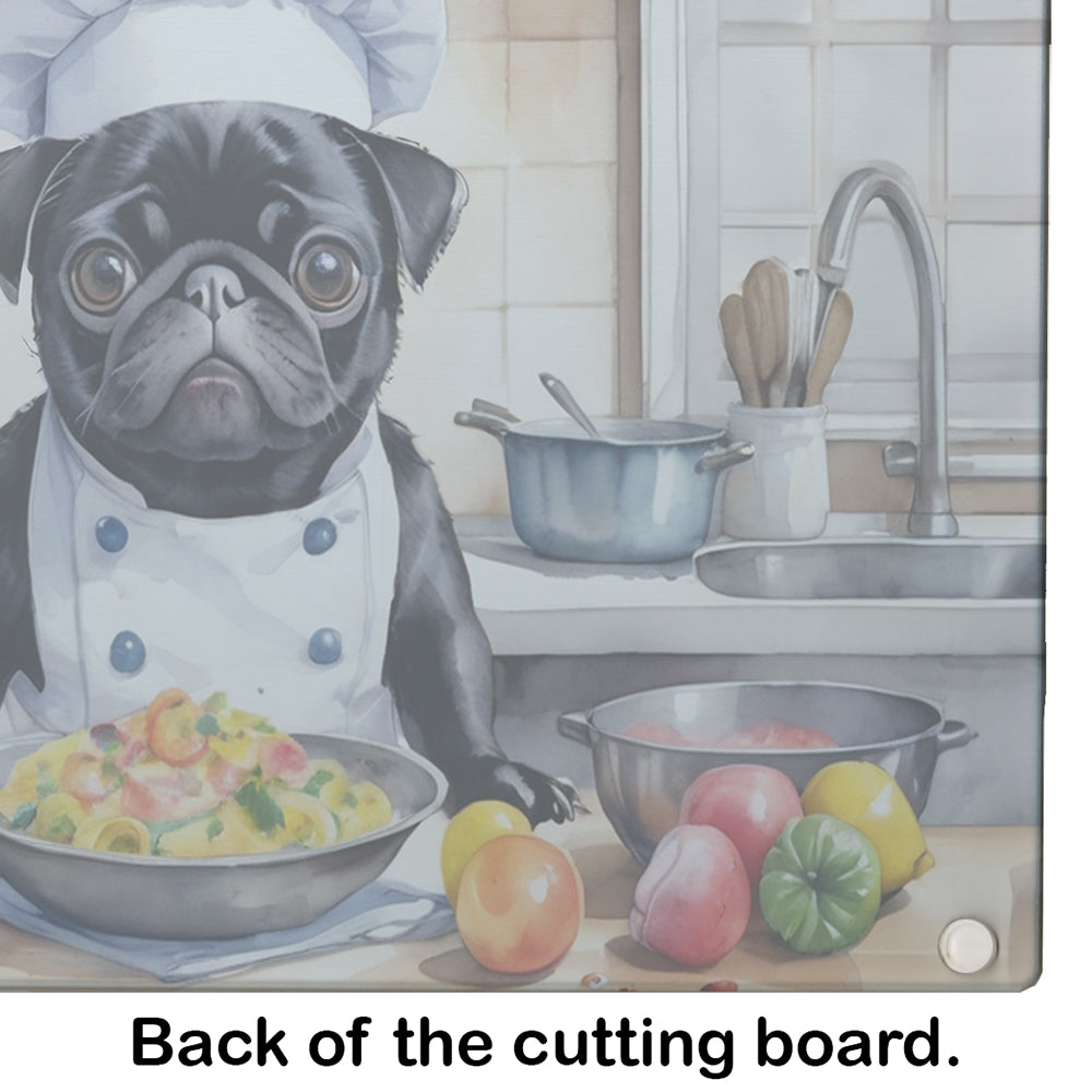Pug The Chef Glass Cutting Board