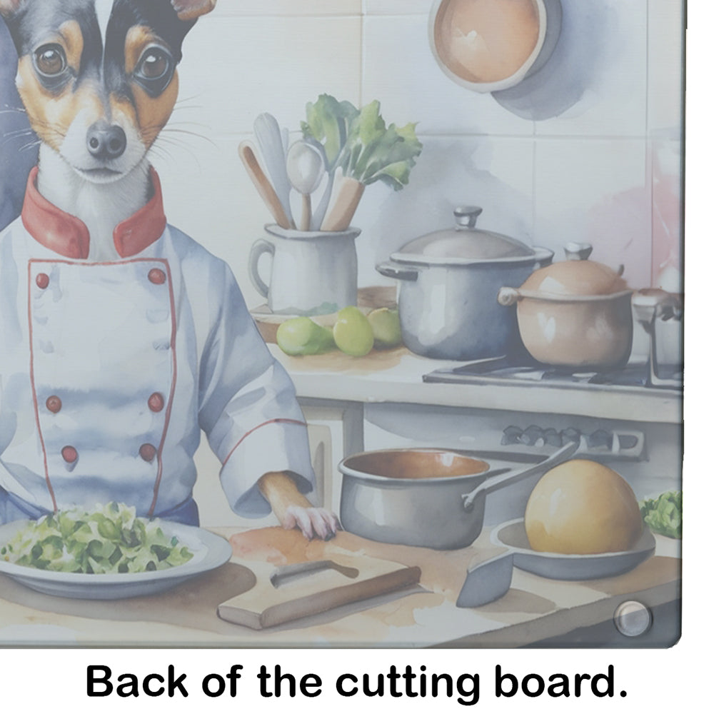 Rat Terrier The Chef Glass Cutting Board