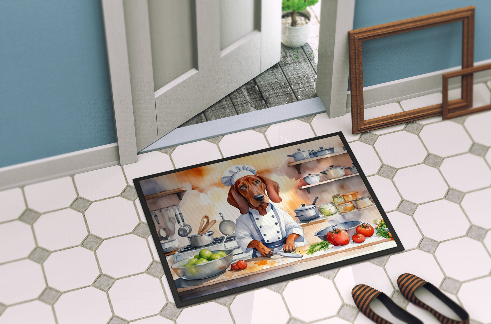 Redbone Coonhound The Chef Doormat