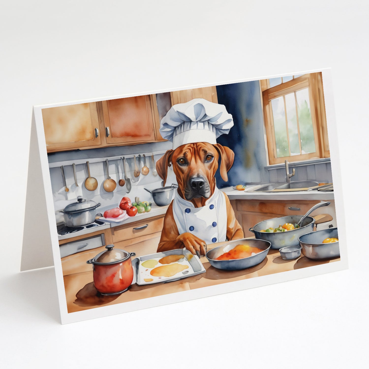 Buy this Rhodesian Ridgeback The Chef Greeting Cards Pack of 8