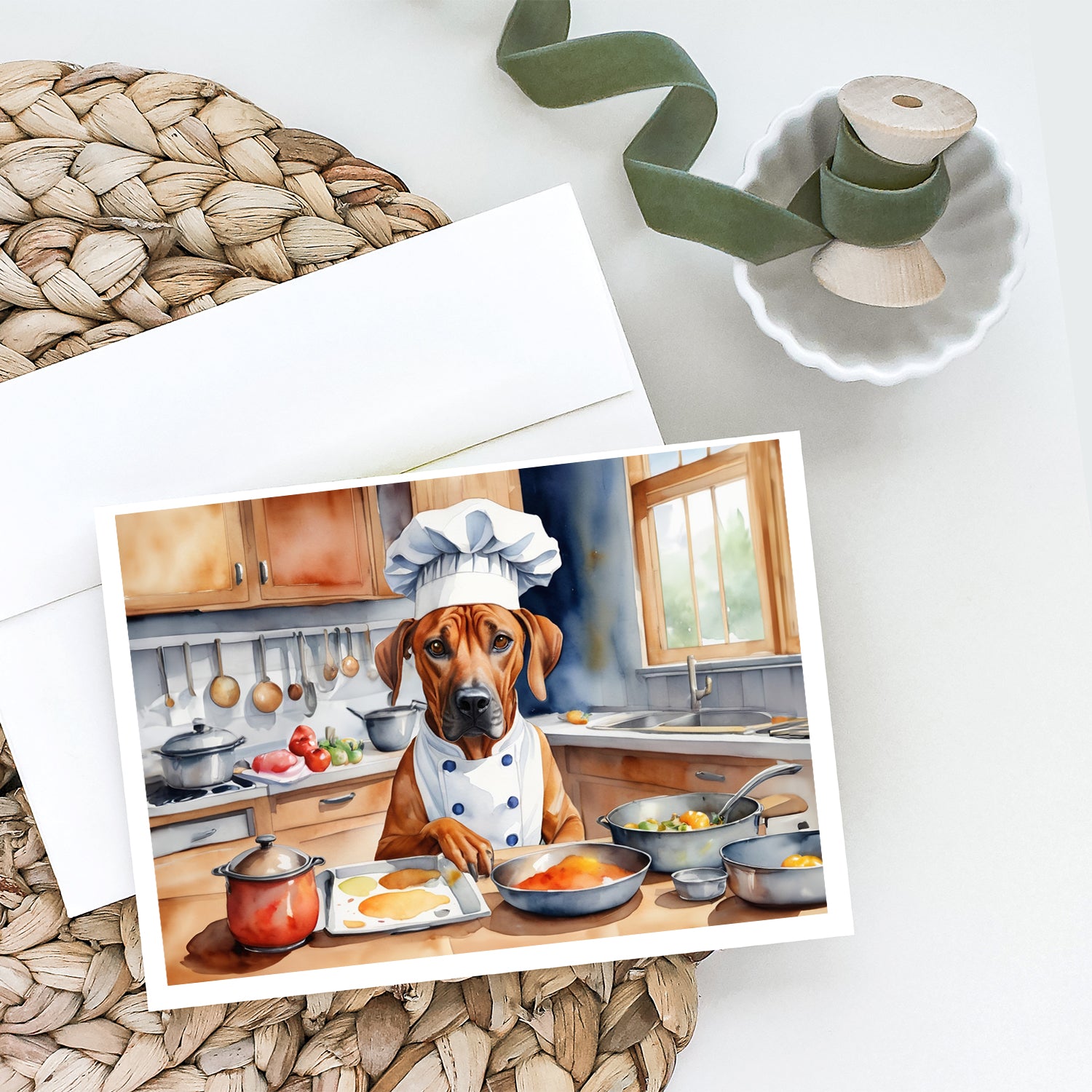 Rhodesian Ridgeback The Chef Greeting Cards Pack of 8