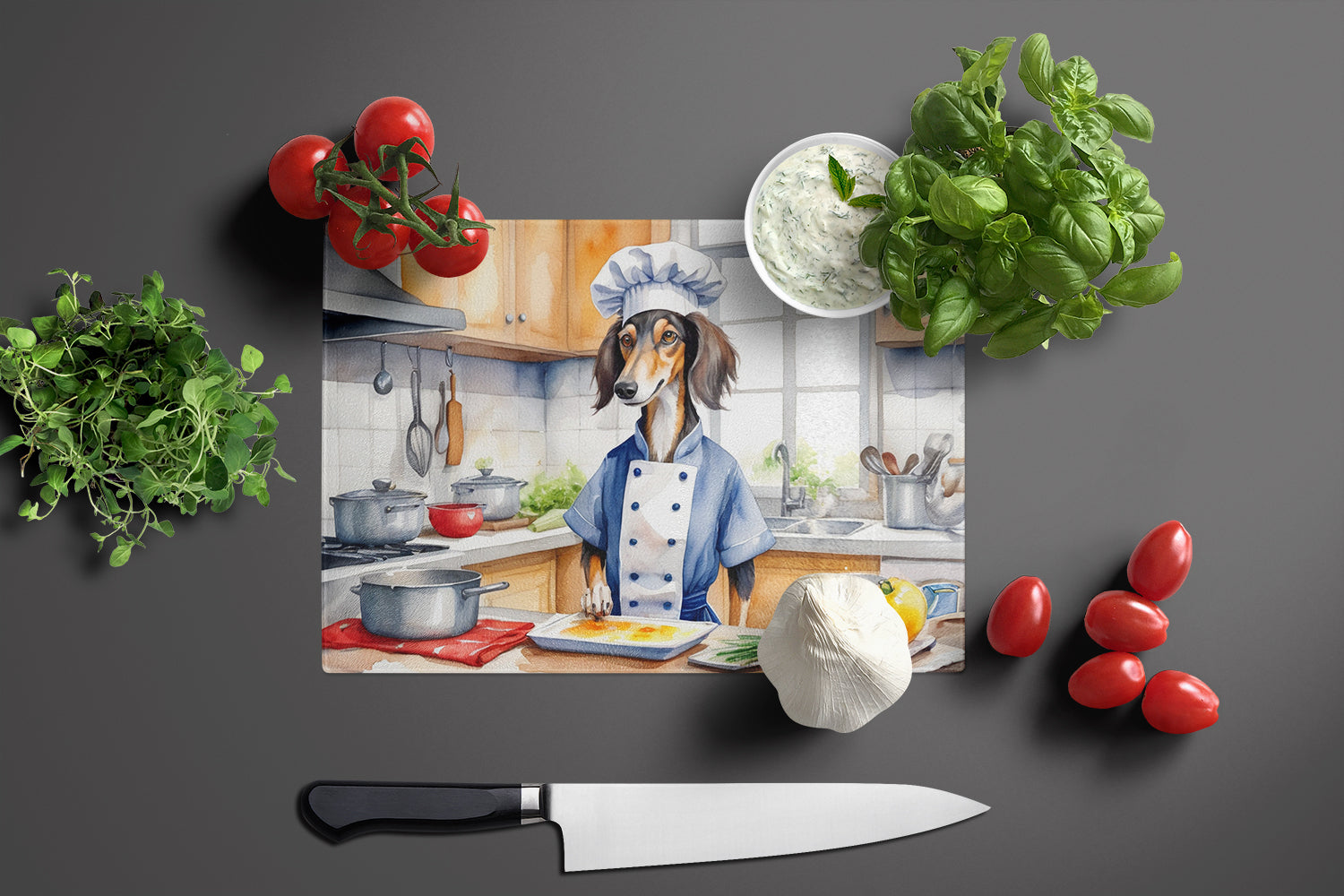 Buy this Saluki The Chef Glass Cutting Board