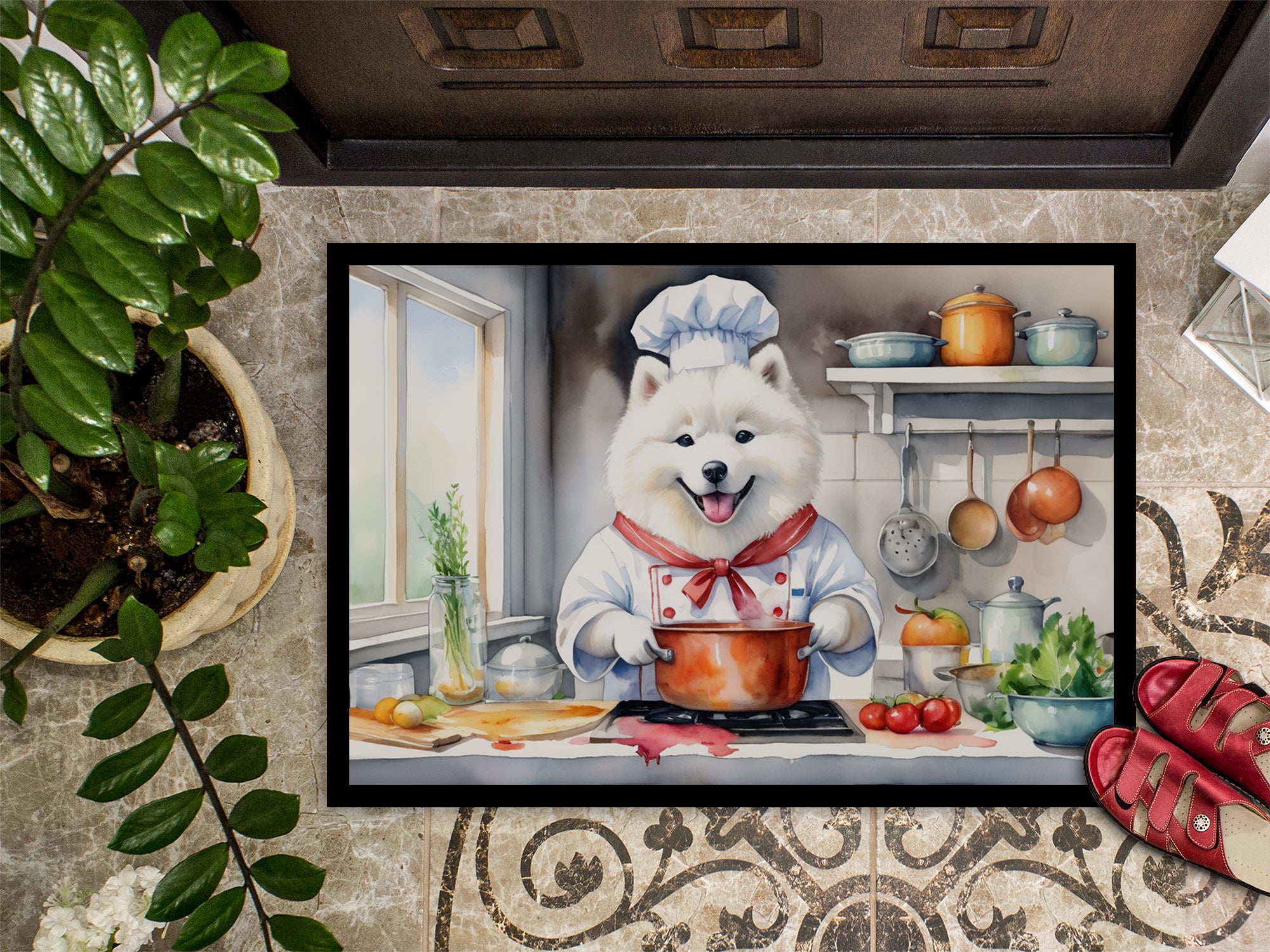 Samoyed The Chef Doormat