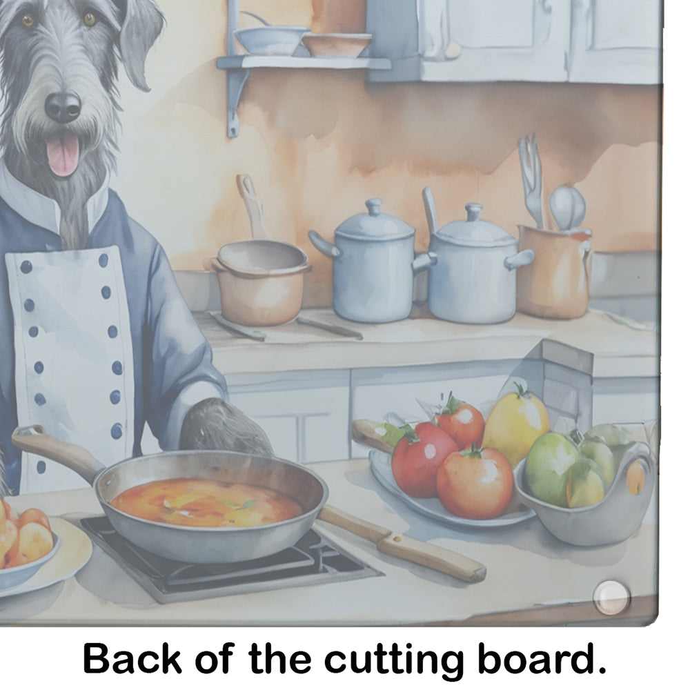 Scottish Deerhound The Chef Glass Cutting Board