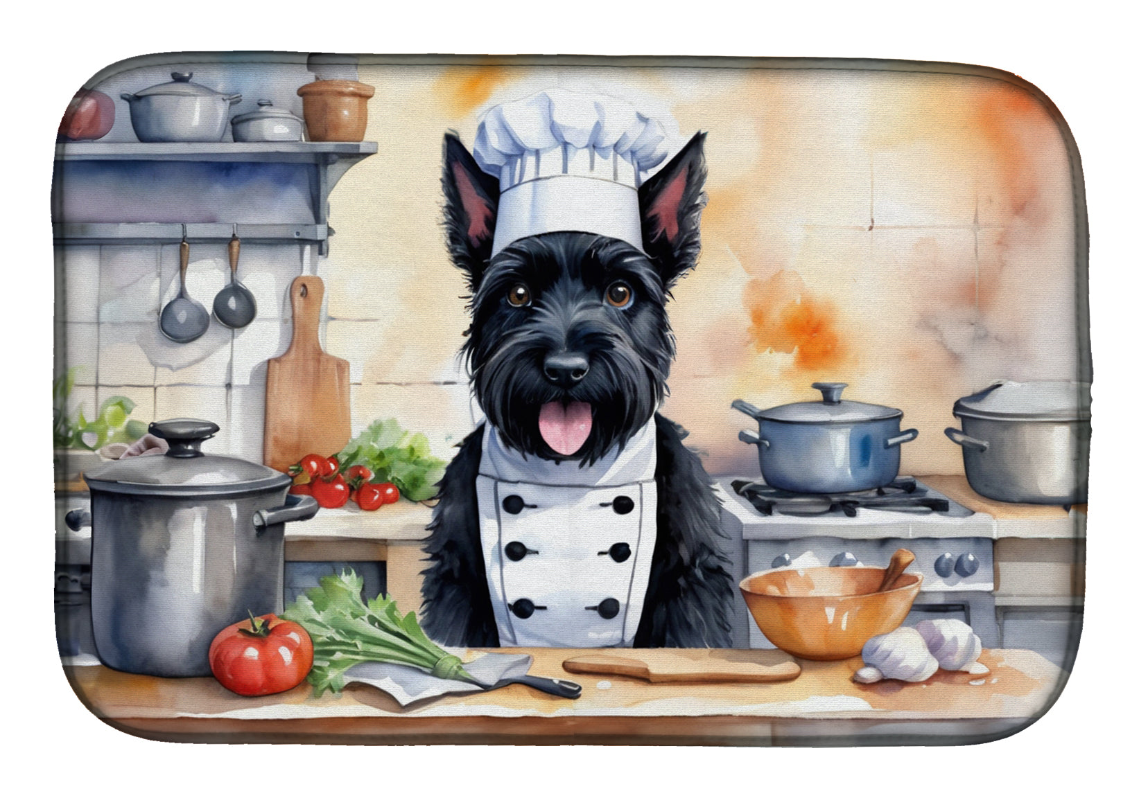 Buy this Scottish Terrier The Chef Dish Drying Mat