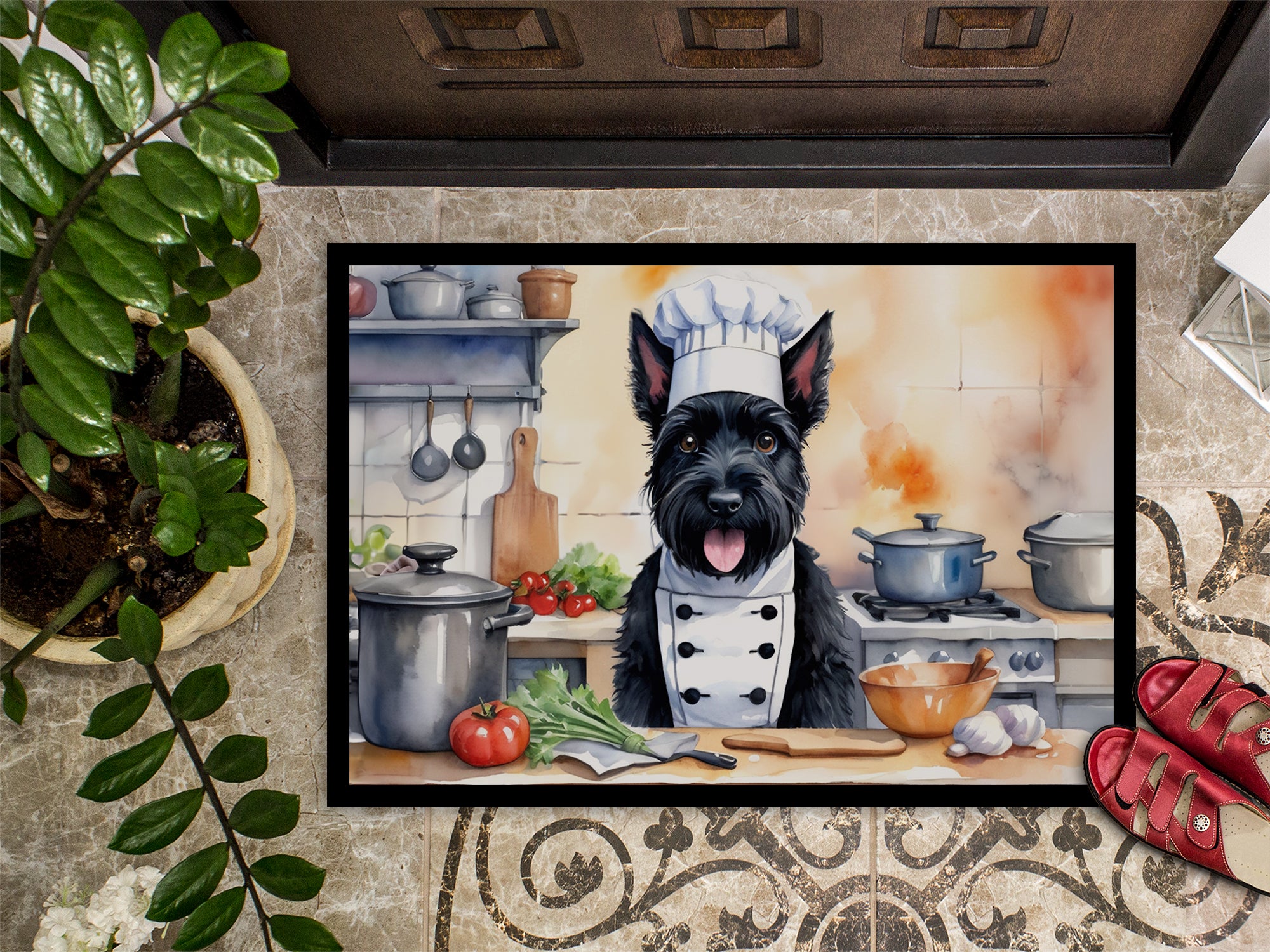 Scottish Terrier The Chef Doormat