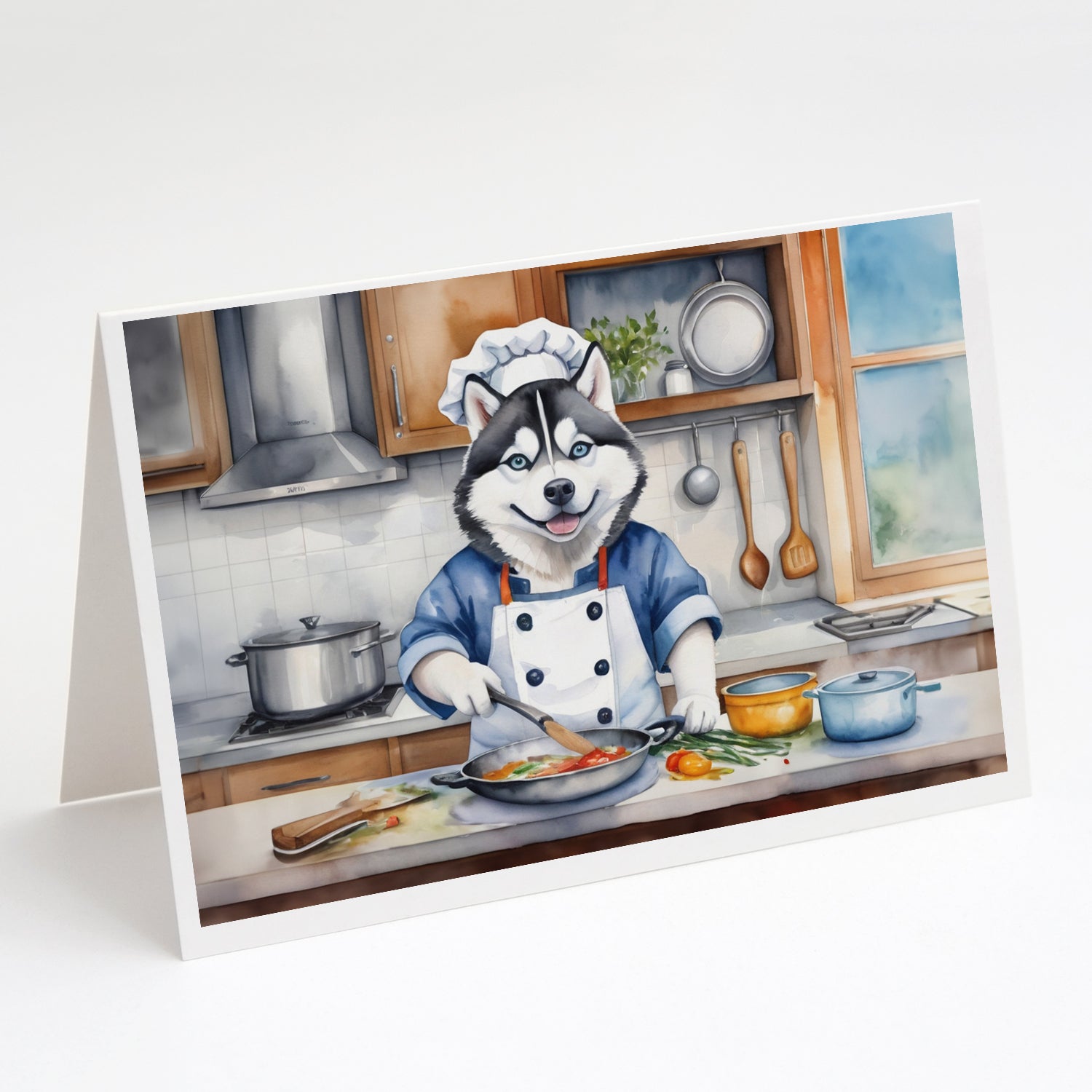 Buy this Siberian Husky The Chef Greeting Cards Pack of 8