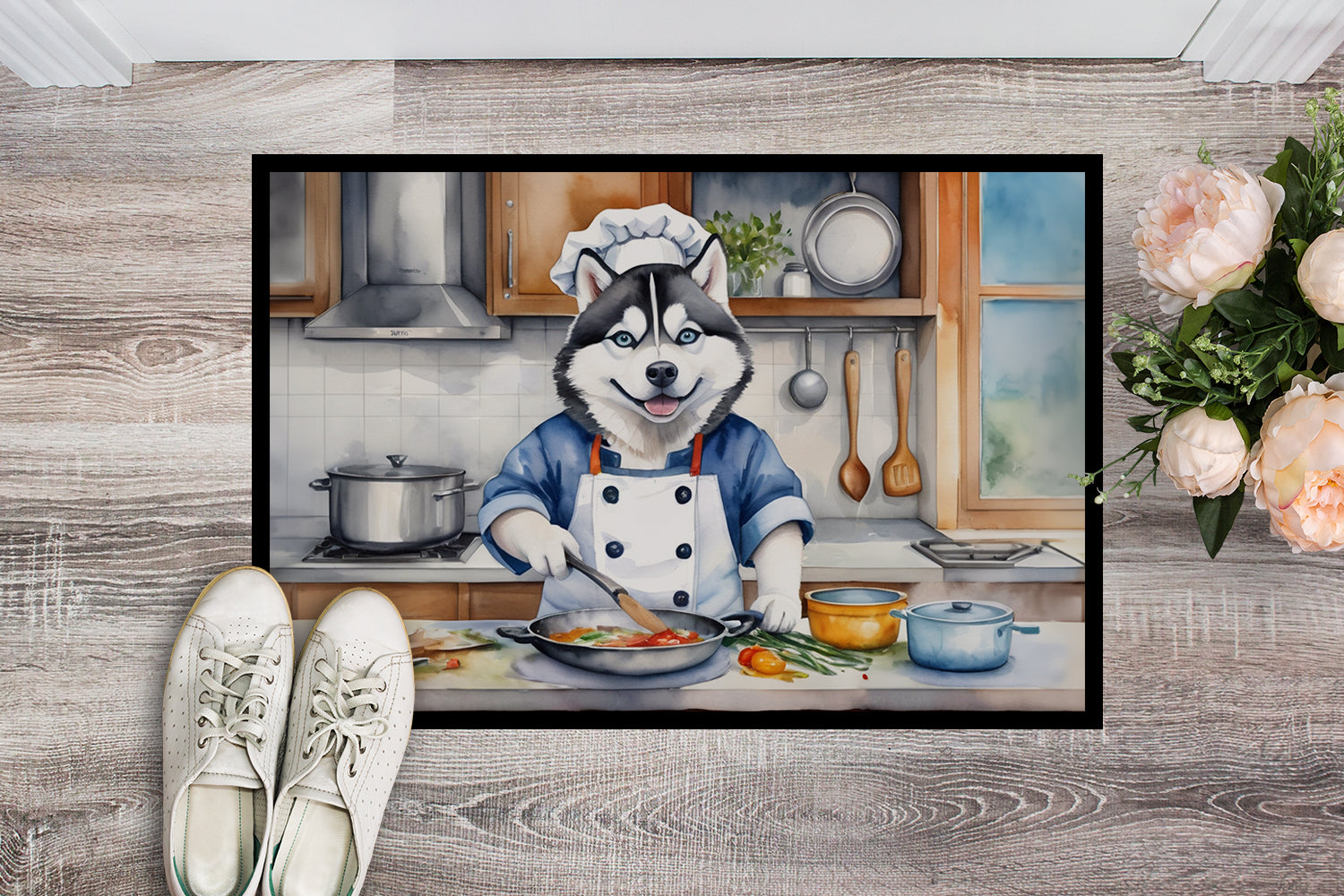 Siberian Husky The Chef Doormat