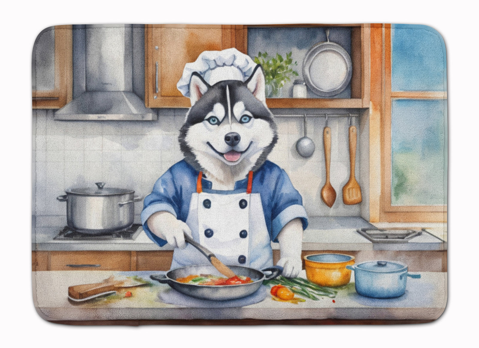 Buy this Siberian Husky The Chef Memory Foam Kitchen Mat