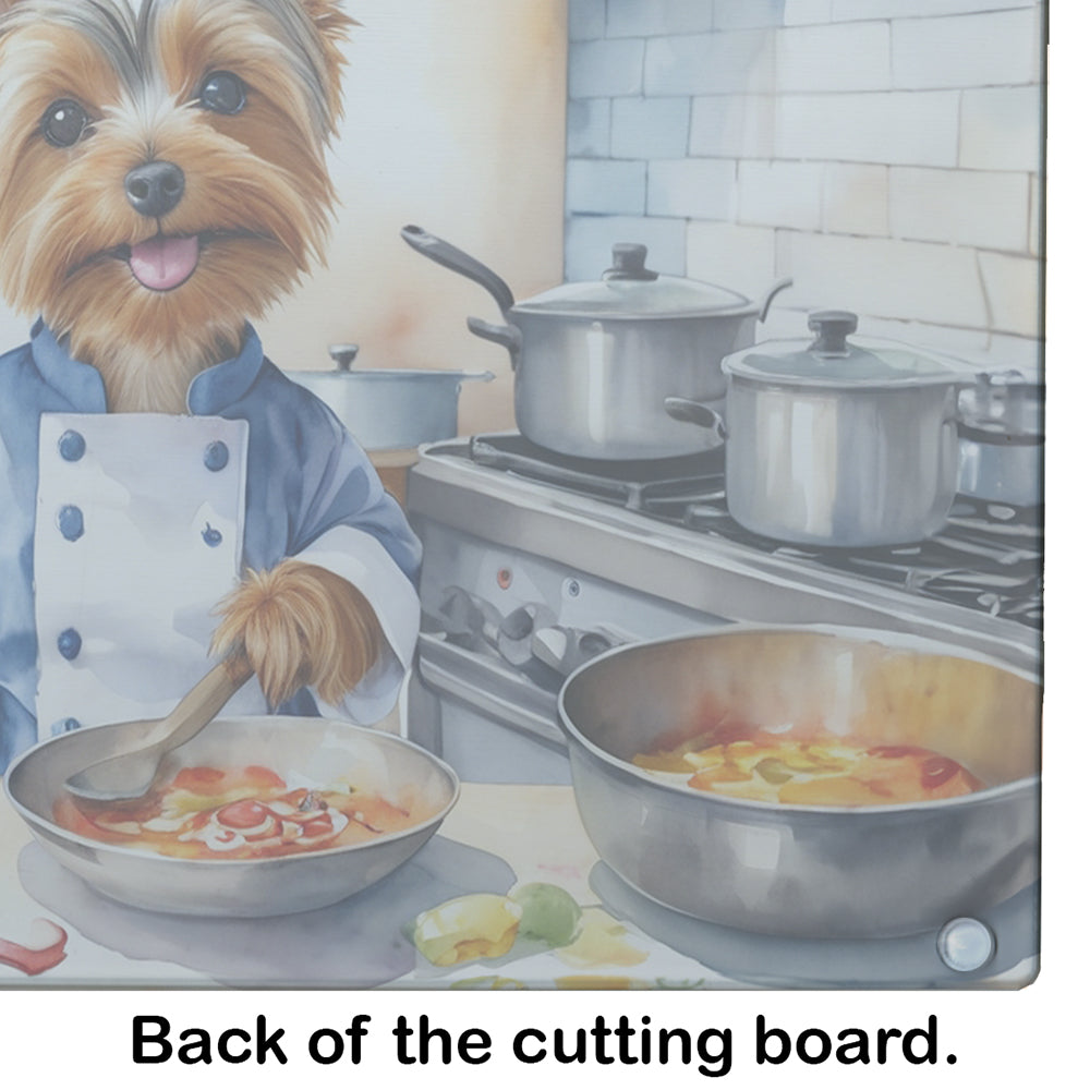 Silky Terrier The Chef Glass Cutting Board