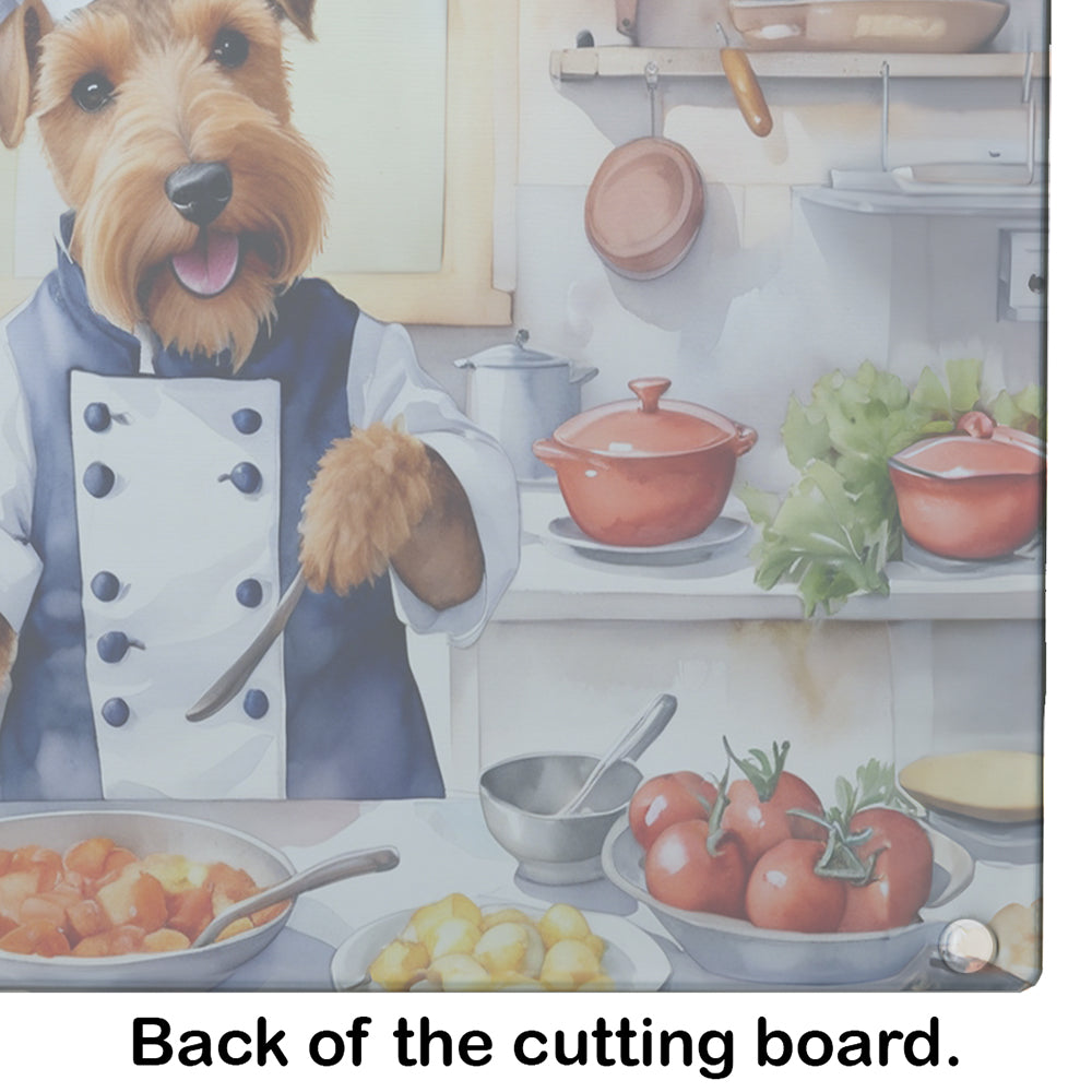 Welsh Terrier The Chef Glass Cutting Board