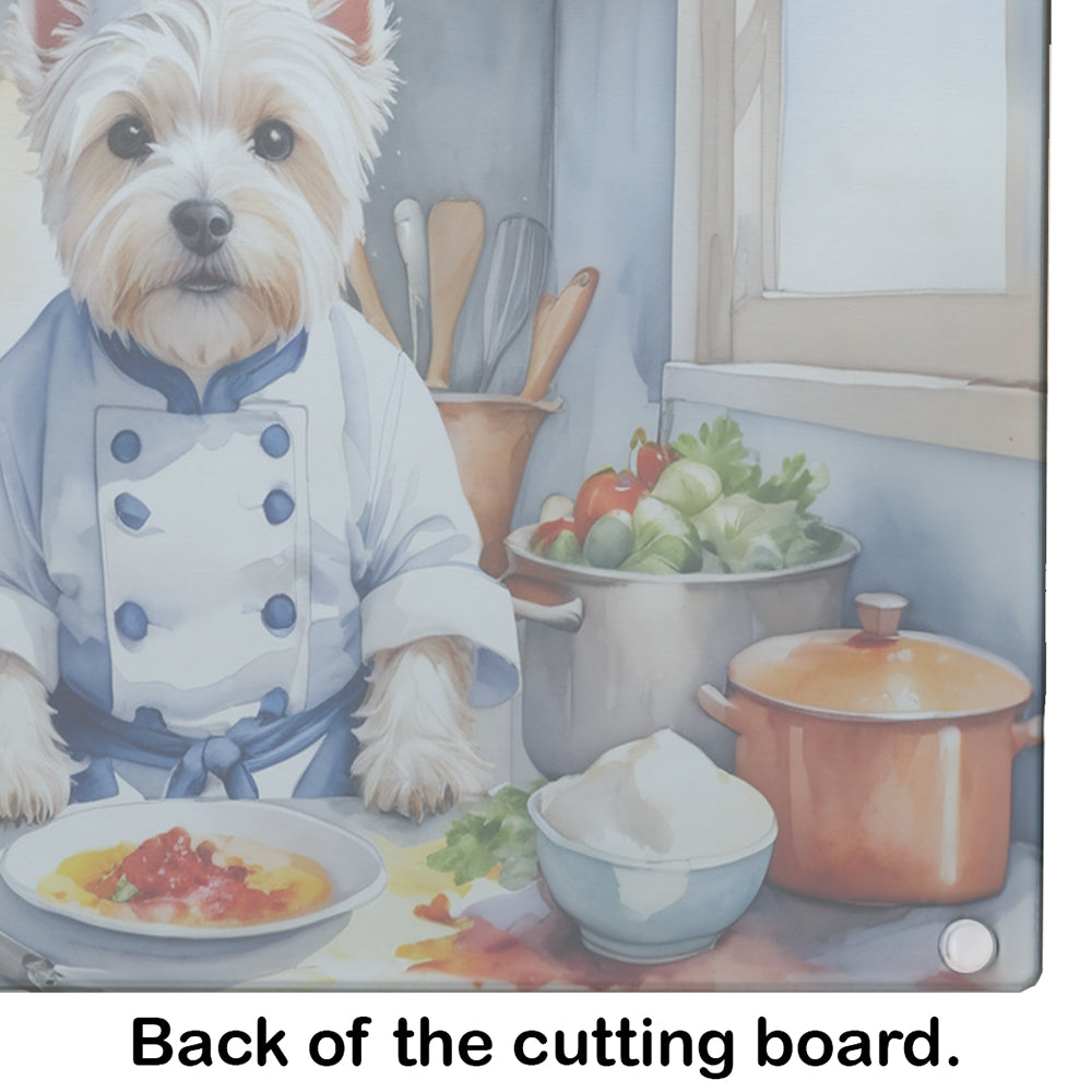 Westie The Chef Glass Cutting Board