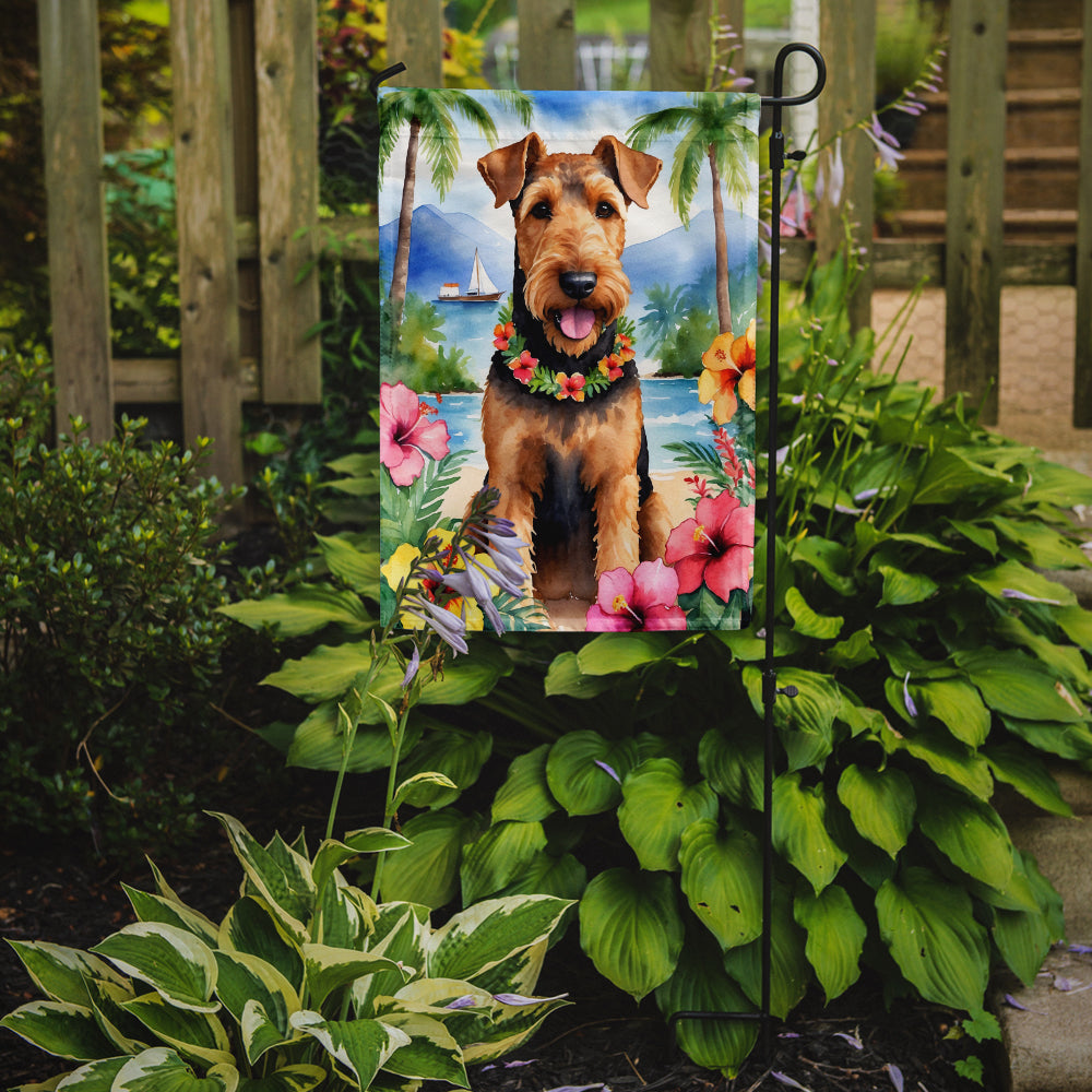 Airedale Terrier Luau Garden Flag