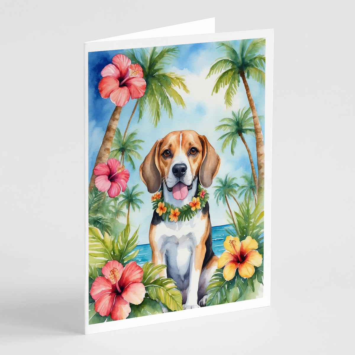 Buy this Beagle Luau Greeting Cards Pack of 8