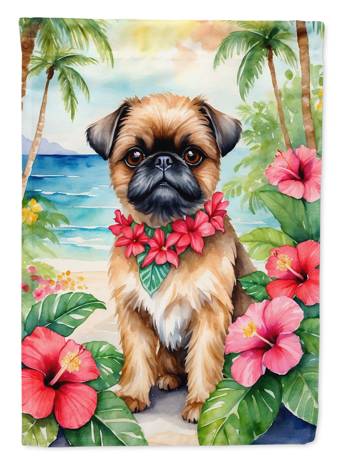 Buy this Brussels Griffon Luau House Flag