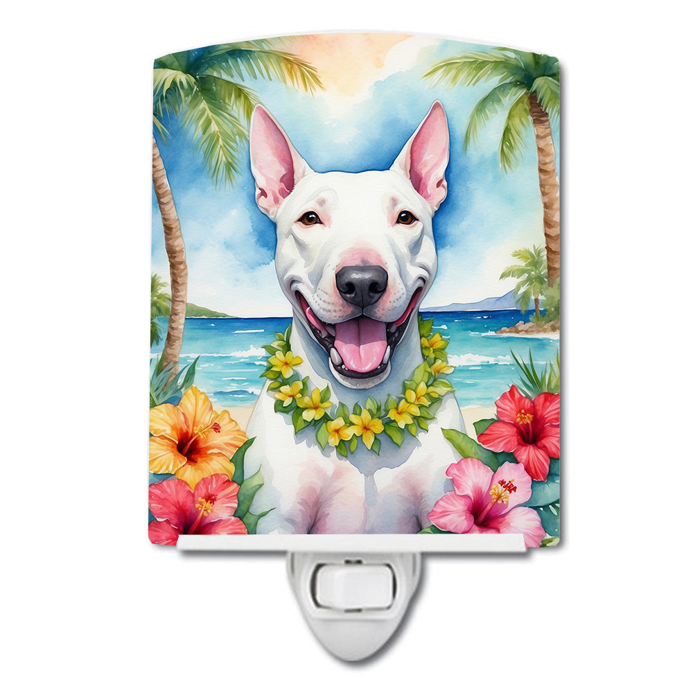 Buy this Bull Terrier Luau Ceramic Night Light