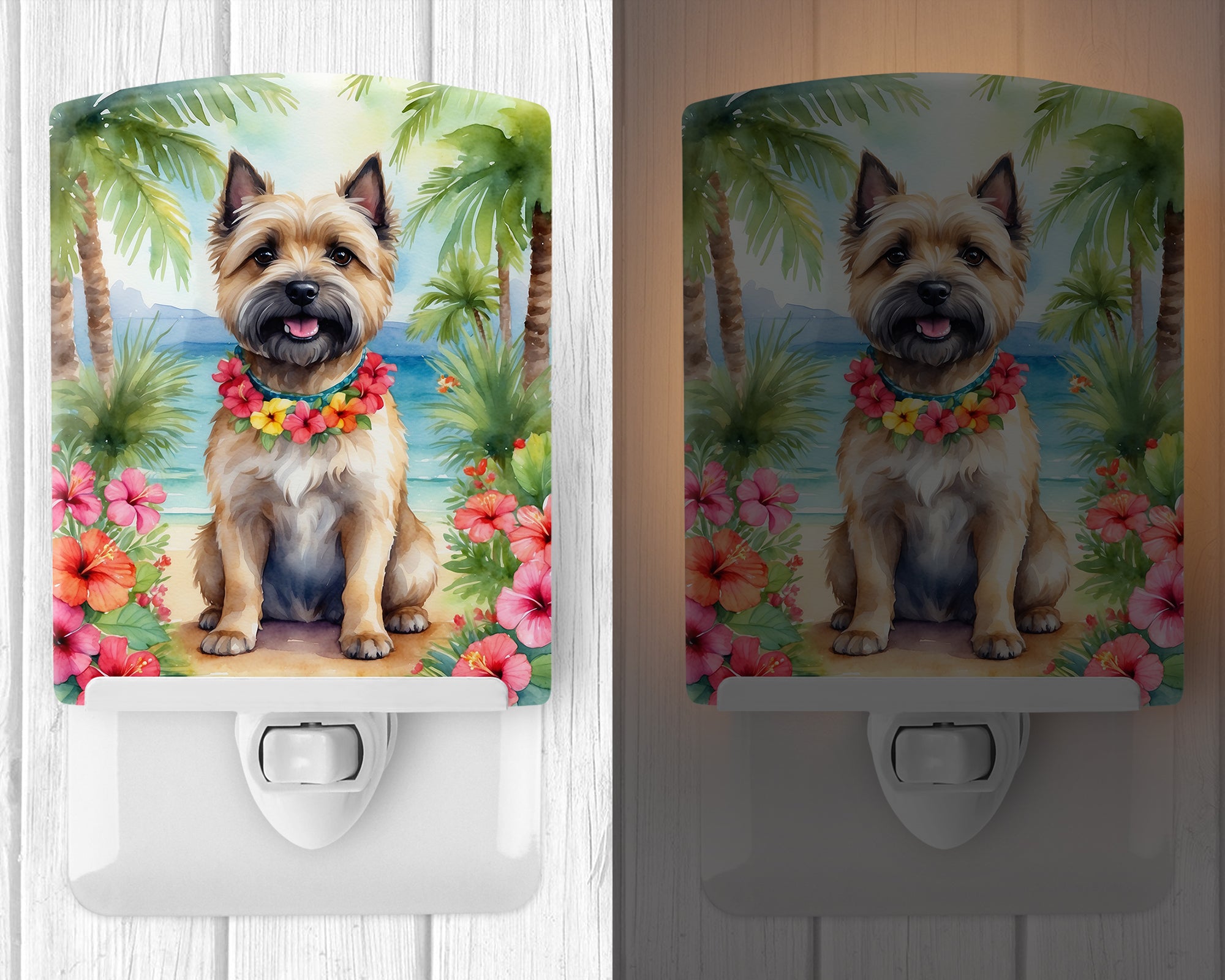 Buy this Cairn Terrier Luau Ceramic Night Light